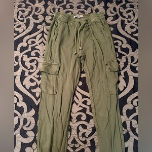 Olive green cargo cinched pants